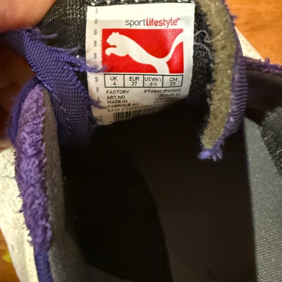 Puma Sportlifestyle Purple Sneakers Women’s Size 6.5 Retro Athletic Shoes - Picture 6 of 12